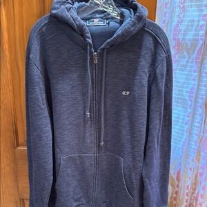 Vineyard Vines Men's Navy Blue Zip Front Hoodie